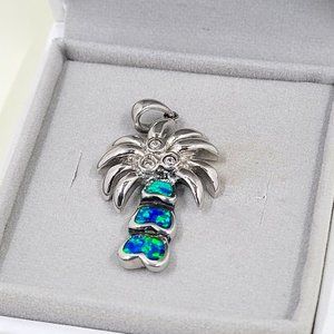 Sterling Silver Palm Tree Pendant